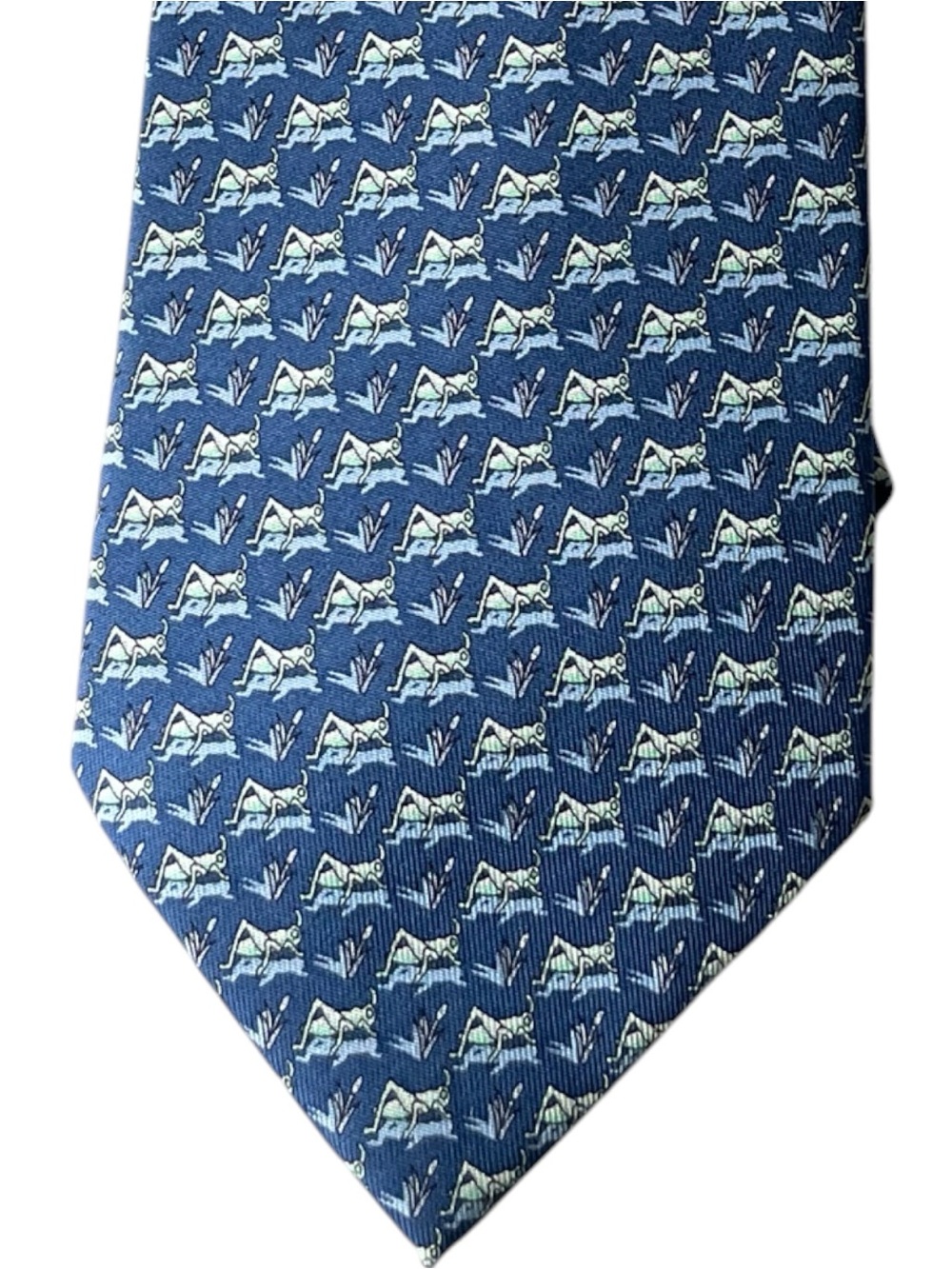 Vineyard Vines Navy Blue Silk Tie Grasshopper Cricket Insect Novelty Necktie
